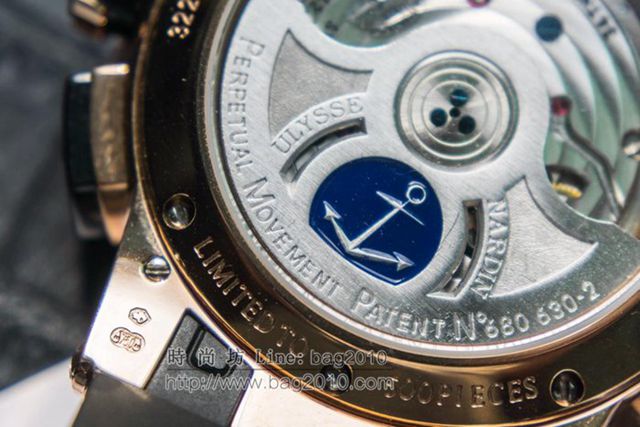 Ulysse Nardin手錶 航海世家 Black Toro萬年曆腕表 雅典萬年曆機械男表 雅典高端男士腕表  hds1285